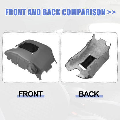 Center Console Armrest Box Cover for Chevy Silverado 2014-2018 Black Gray