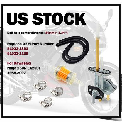 Fuel Valve Petcock for Kawasaki Ninja 250R (1988–2007)