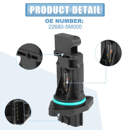 Mass Air Flow Sensor for Nissan Sentra 1.8L (2000–2006) No. 22680-5M000