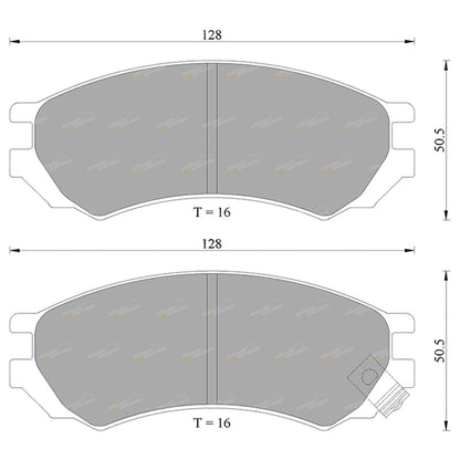 Set of Front Disc Brake Pads for Nissan Bluebird U13 (1993–1997)
