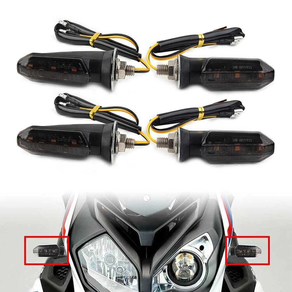 4X LED Turn Signal Indicator Blinker Light for Universal Motorcycle (12V)