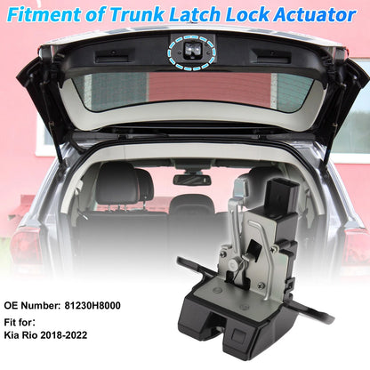 Rear Trunk Latch Lock Actuator for Kia Rio (2018–2022) 4 Pins 81230H8000