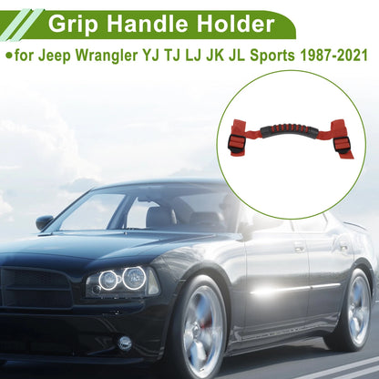 Roll Bar Grab Handles for Jeep Wrangler (1987–2021) Red