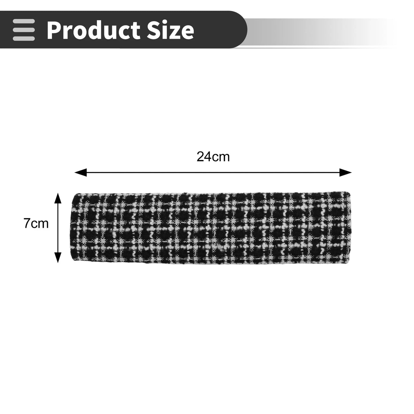Set of 2 Black White Seat Belt Cover Pads for Universal Fit (24cm)