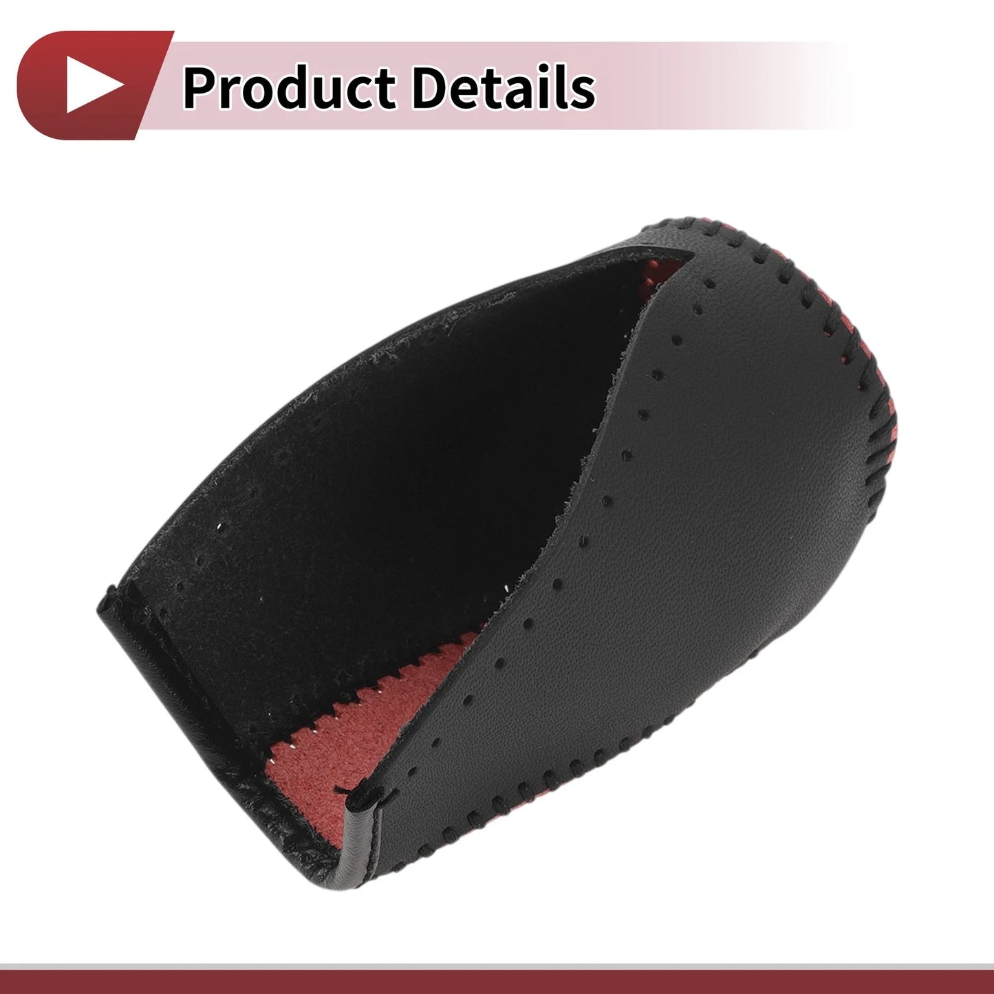 1 Pc Gear Shift Knob Cover for Toyota Corolla (2014–2018) Red Faux Leather
