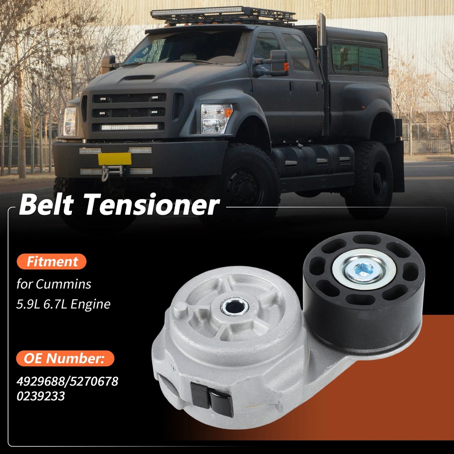 Drive Belt Tensioner Pulley for Ford F650 F750 Freightliner B2 M2 (No. 4929688)