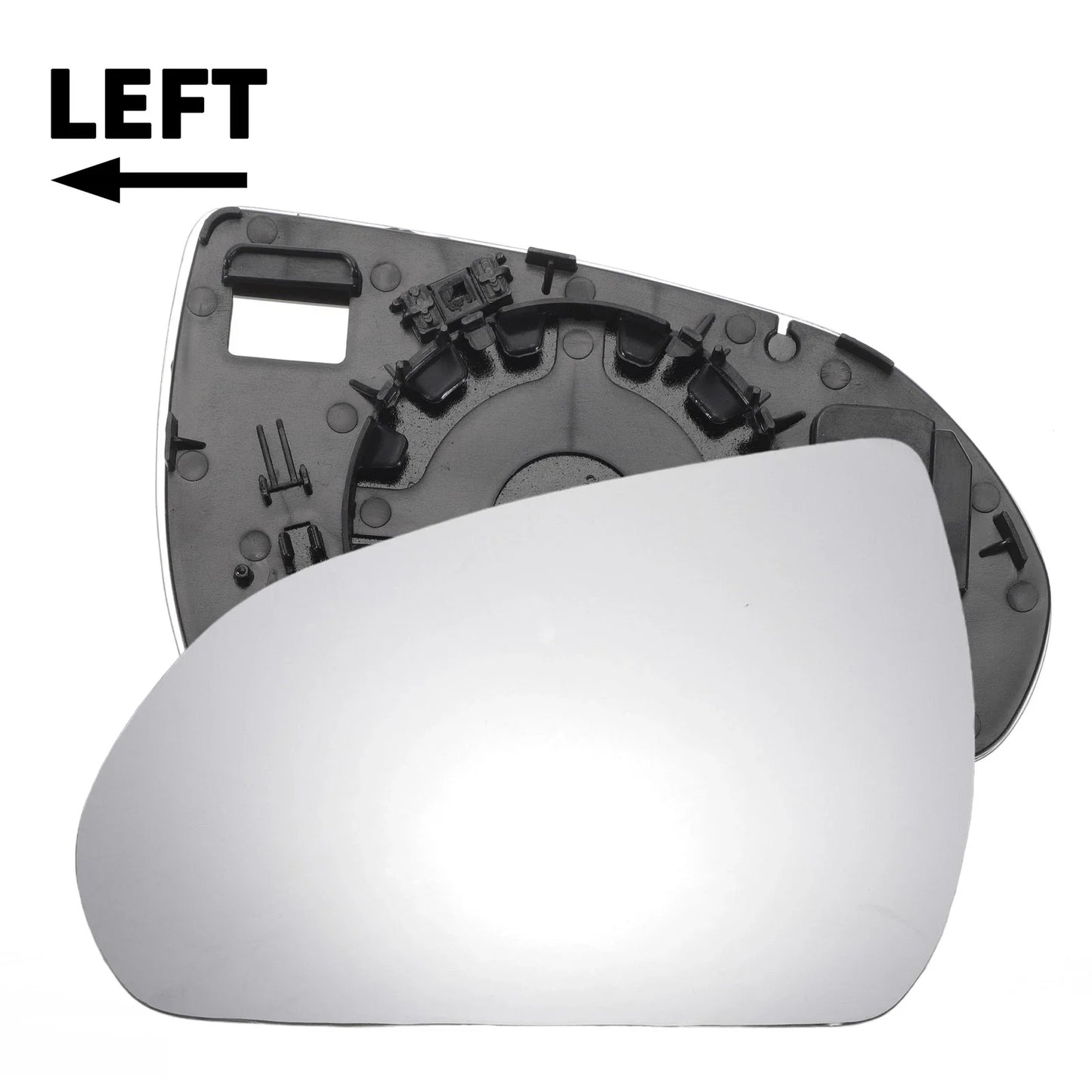 Left Side White Mirror Glass W/Back for Hyundai I30 (2017-2022)