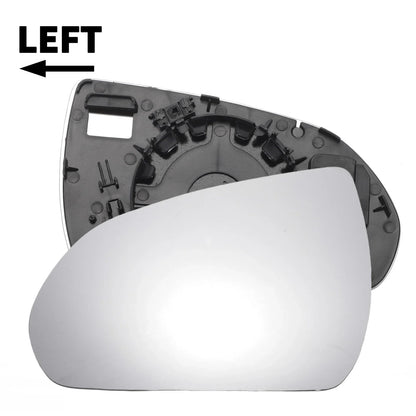 Left Side White Mirror Glass W/Back for Hyundai I30 (2017-2022)