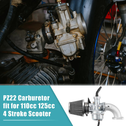 PZ22 Carburetor 22mm for 110cc 125cc ATV Quad Dirt Bike Scooter