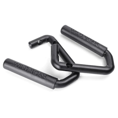 Black Textured Front Grab Bar Handles for 07-17 Jeep Wrangler JK/JKU