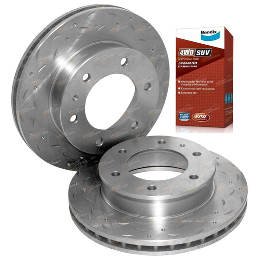 2x Front Disc Rotors + Brake Pads for Ford Ranger PJ PK (2006–2011)