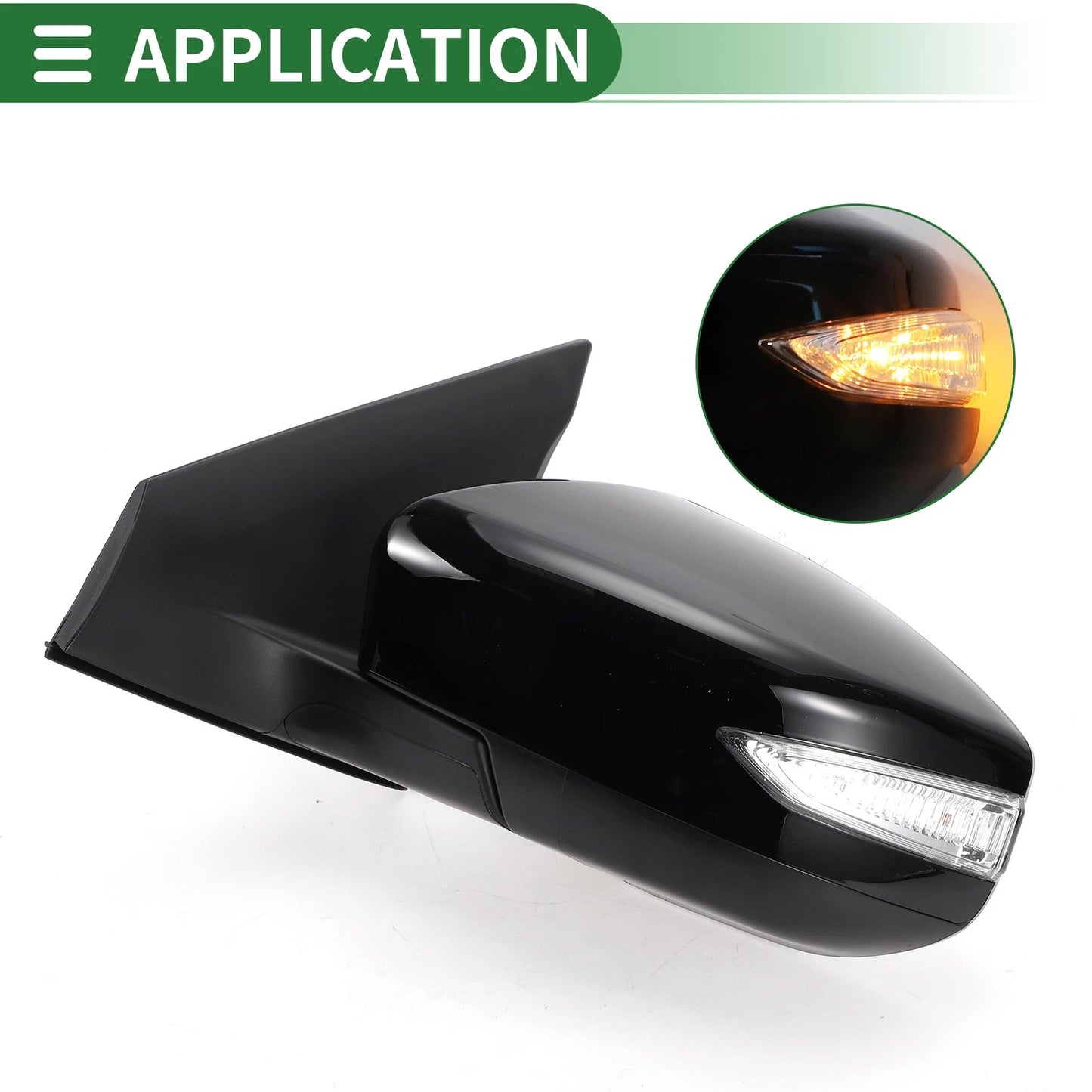 Left Side Door Mirror for Nissan Sentra (2016–2019) Manual Folding Black