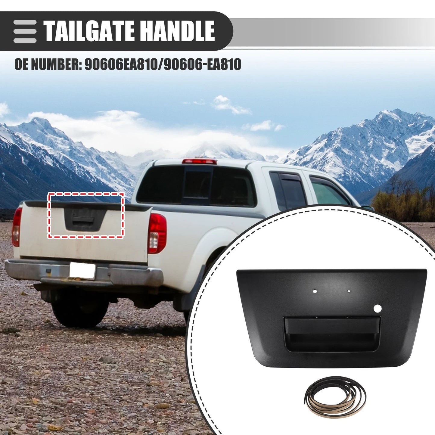 Exterior Tailgate Door Handle for Nissan Frontier (2005–2014) No. 90606EA810