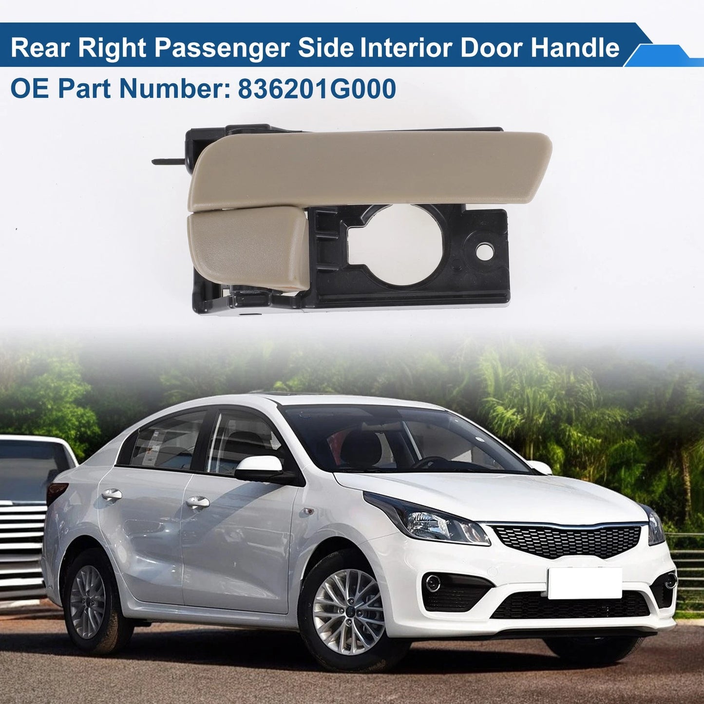 Interior Door Handle for Kia Rio (2007–2011) No. 836201G000 Beige Black