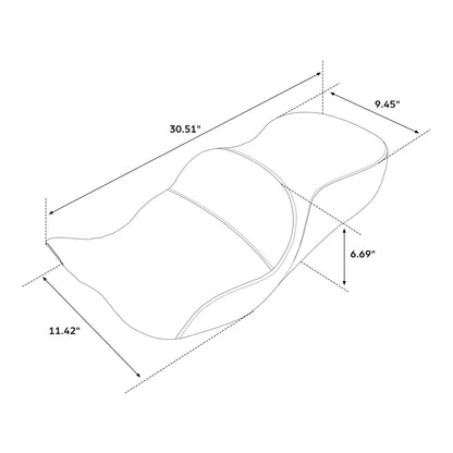 Rider Driver Passenger Seat for Harley Touring Street Glide Trike (2009-2023)