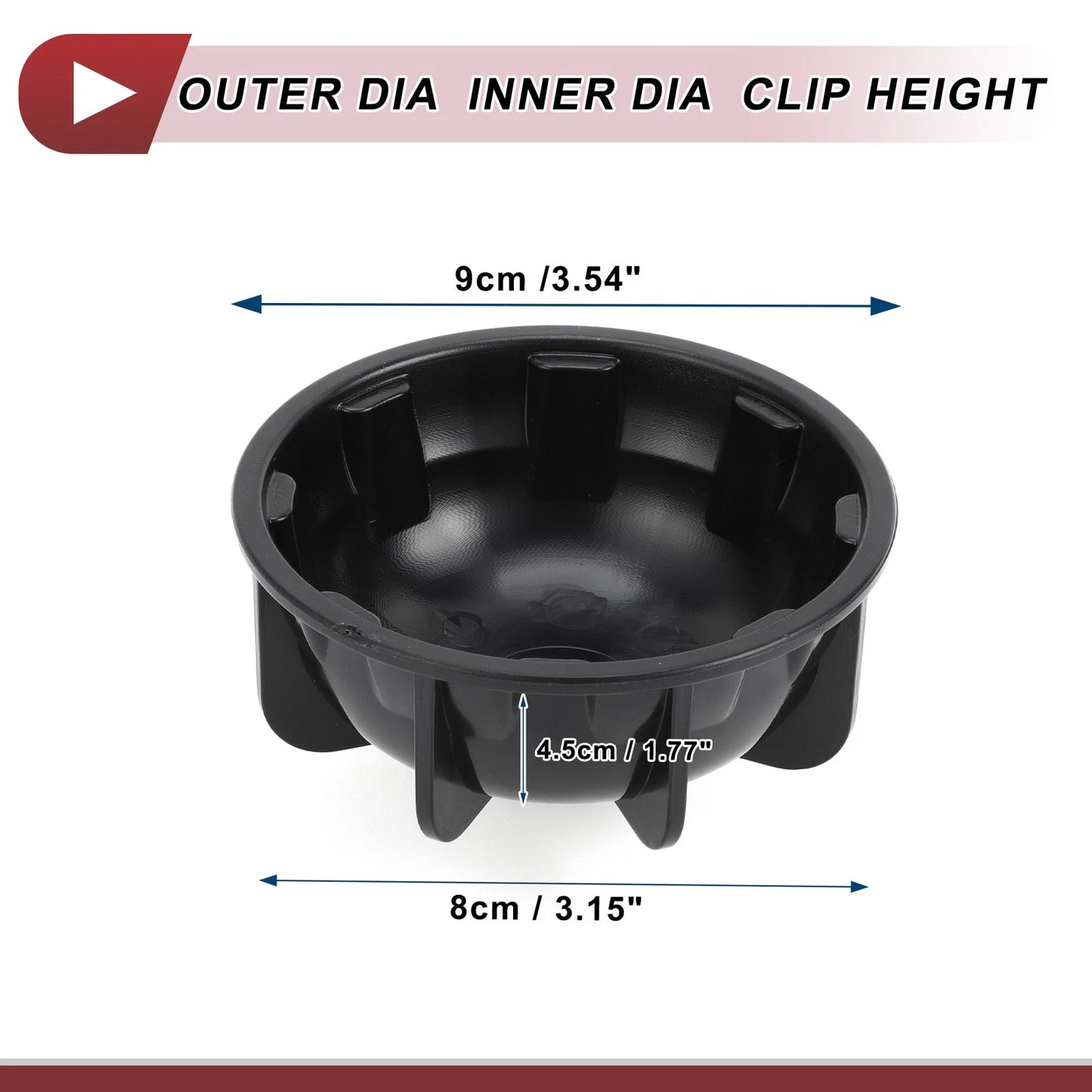 Wheel Center Caps No.A0005810000 for Mercedes Benz W205 (2015–2019) Black