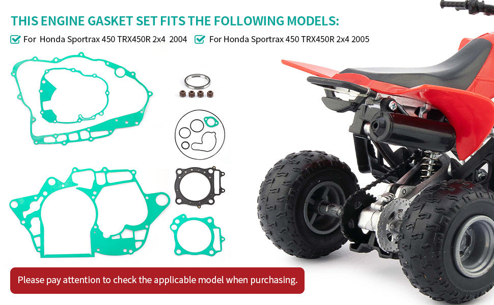 Complete Engine Gasket Set for Honda TRX450R Sportrax (2004–2005)