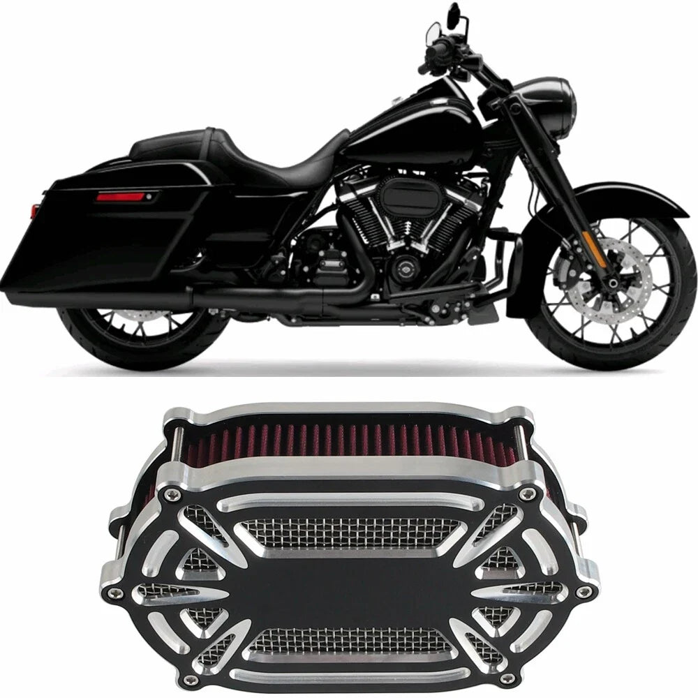 Inlet Air Intake Cleaner Replacement Filter for Harley Dyna Softail FLST (2006-2023)