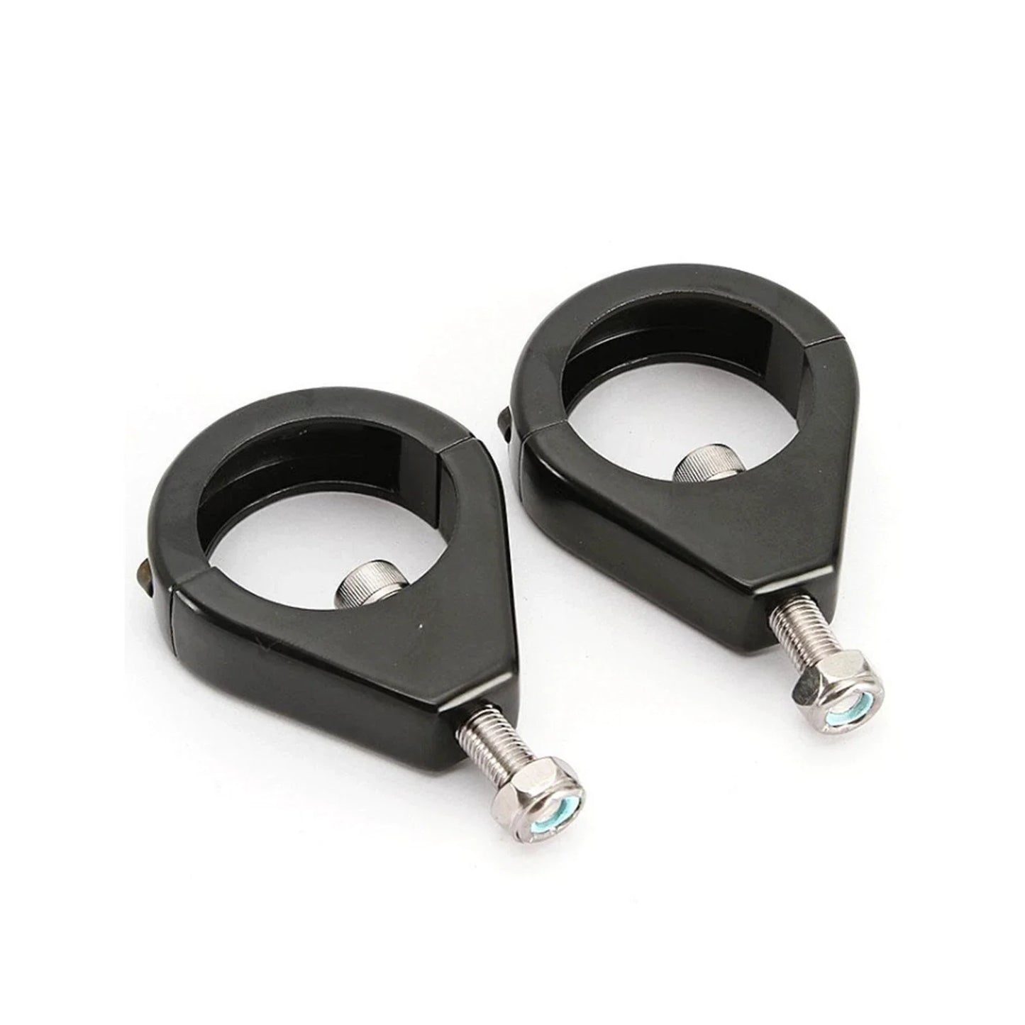 Black Turn Signal Mount Bracket 39mm Fork Clamp for Harley Softail