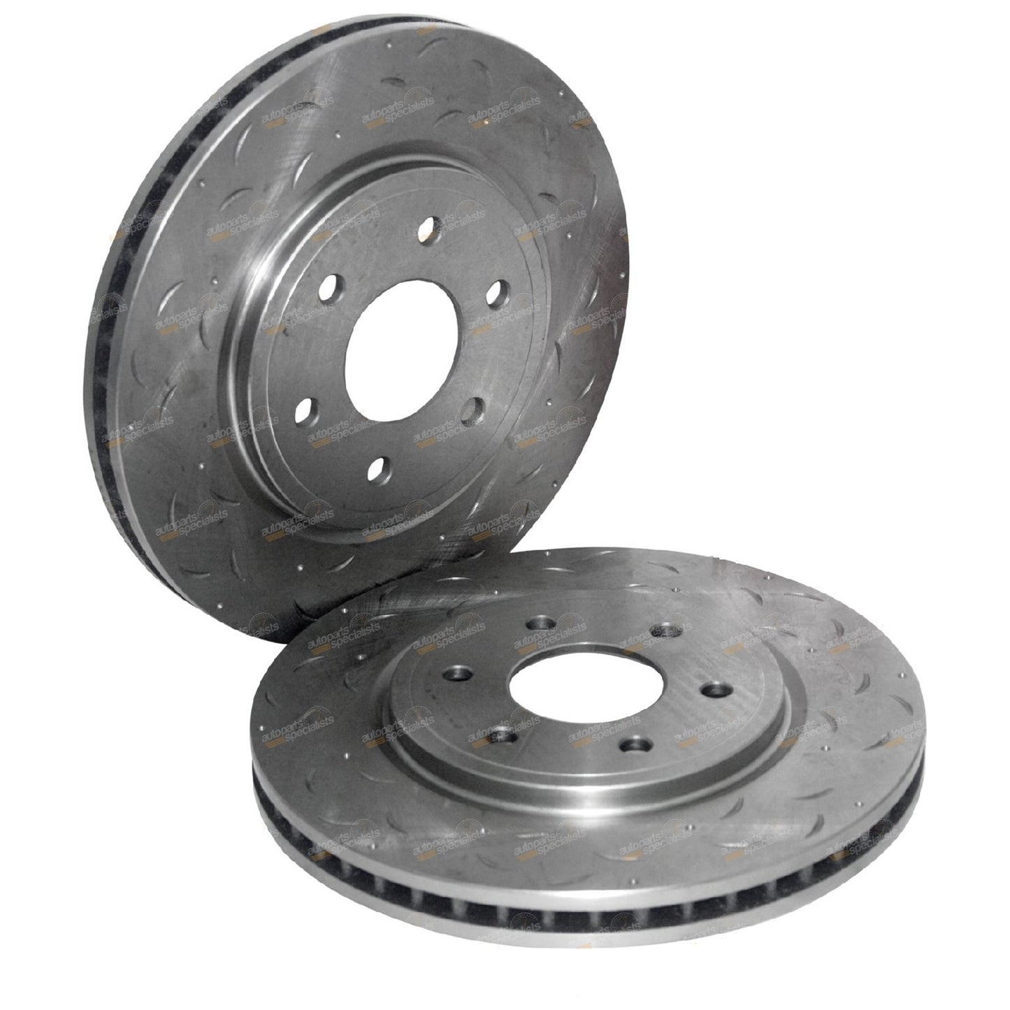 2 Front Slotted Disc Brake Rotors for Nissan Pathfinder R51 (2006–2012)