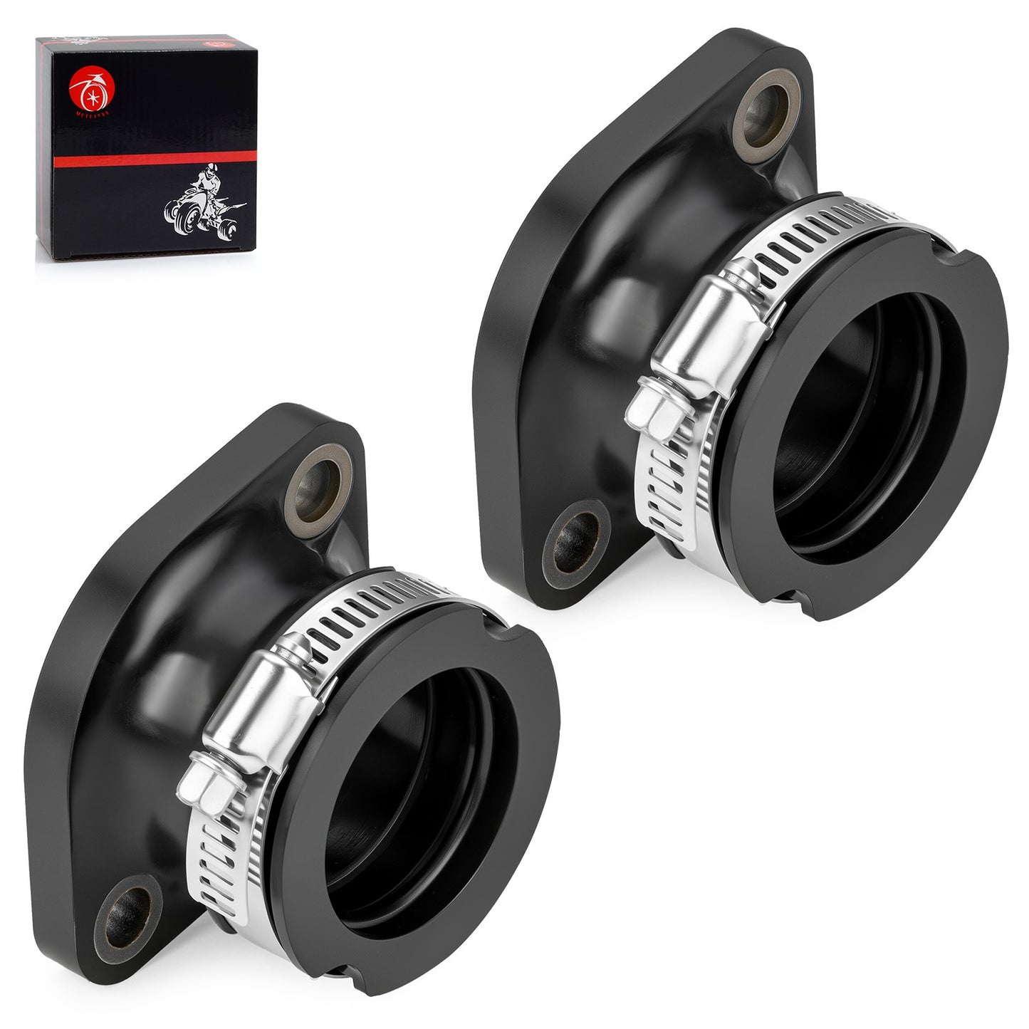 Set of 2 Carburetor Mounting Flanges for Polaris Sport (1987–1999)