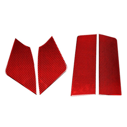 Carbon Fiber Red Door Panel Cover Trim for Subaru WRX STI (2015–2021)