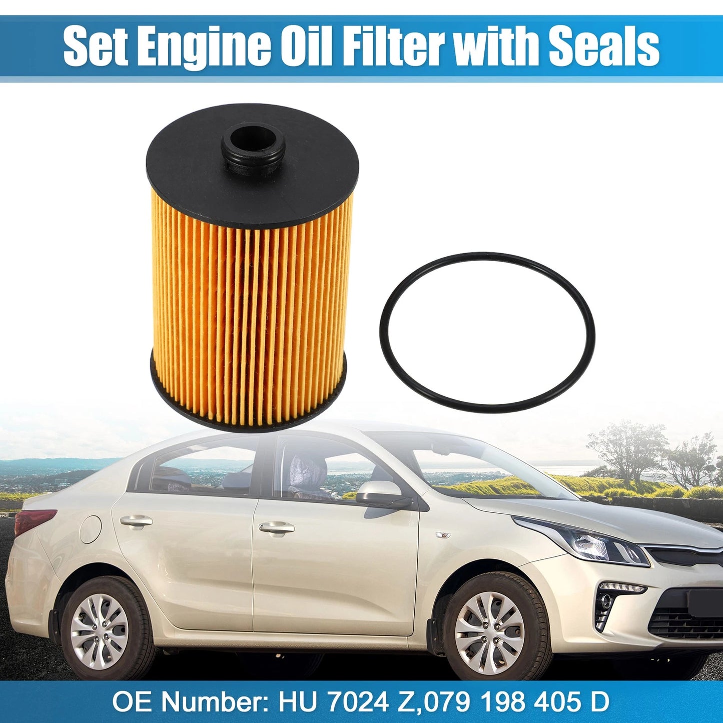 Set of 1 Engine Oil Filter HU 7024 Z 079 198 405 D 03H 115 562 B for Audi A8 (1994–2022)