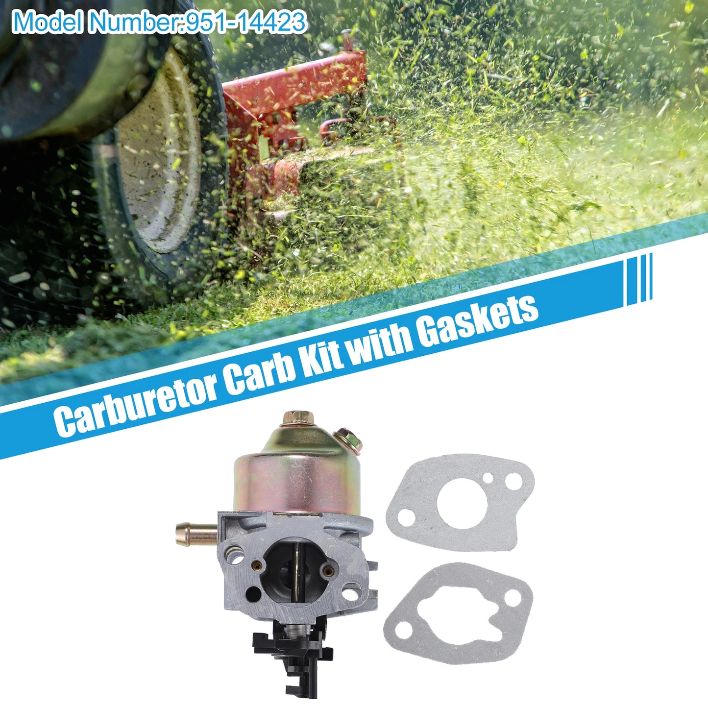 Set of 1 Carburetor Carb Kit with Gaskets for Troy Bilt MTD (951-14423)