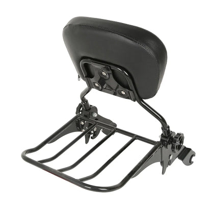 Detachable Backrest Sissy Bar & Luggage Rack for Harley Touring (2009-2025)