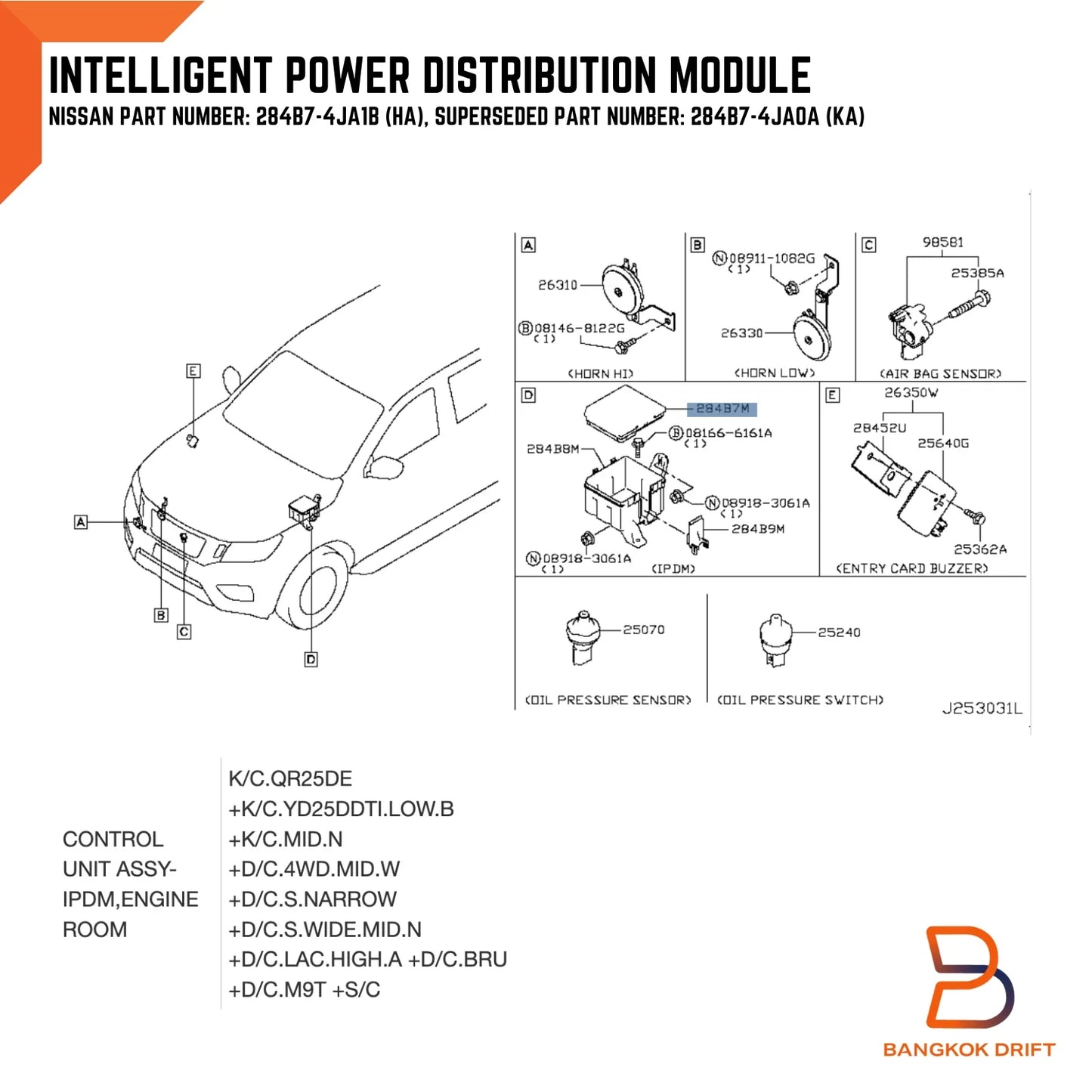 IPDM Module Controller Unit for Nissan Navara D23 NP300 (2015-2023)