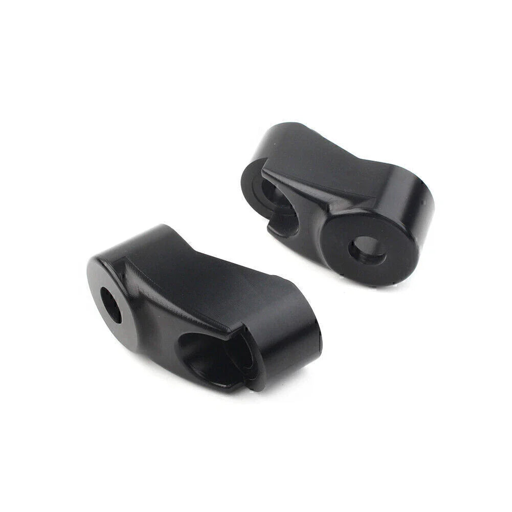 Black Front Turn Signal Mount Bracket for Harley Dyna 39mm 49mm