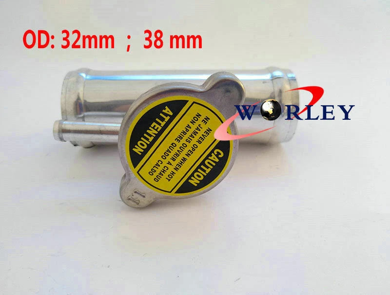 Aluminum Inline Radiator Hose Pipe Filler Neck for Universal Applications