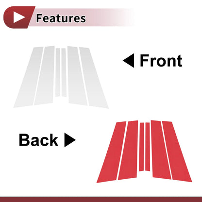 Door Pillar Window Trim for BMW 1-Series Hatchback (2008–2016) Silver Tone