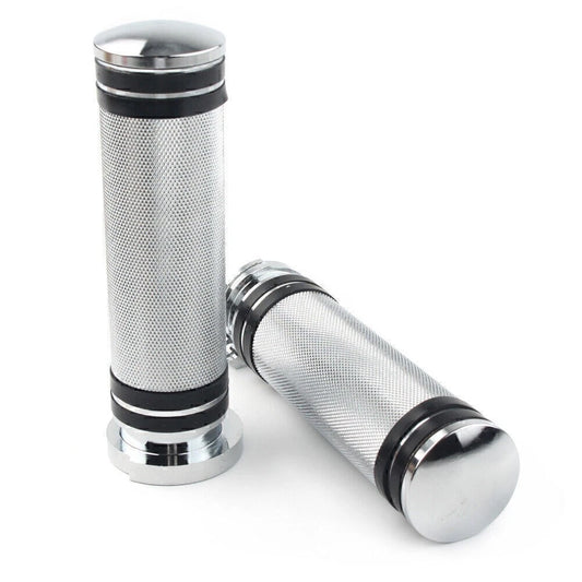 1 Inch Chrome Handlebar Hand Grips for Sportster Dyna Softail Touring V-Rod