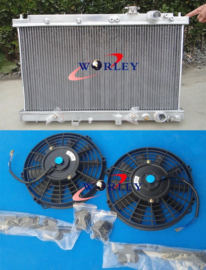 Aluminum Radiator with Fans for Honda Integra Acura DC2 (1994–2001)