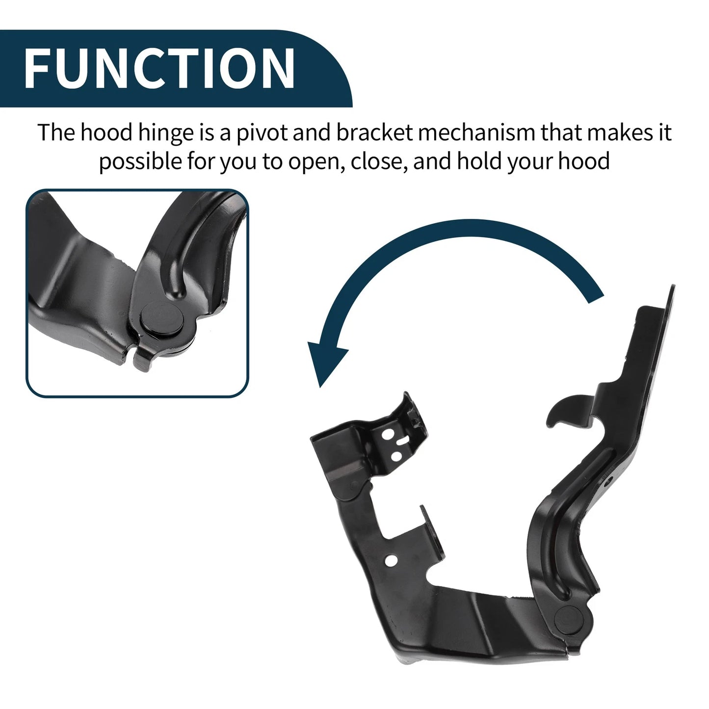 Hood Hinges for Toyota Camry (2012–2014) 1 Pair No. 5341006190