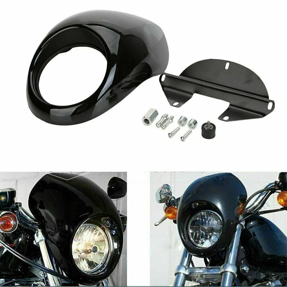 Motorcycle Headlight Fairing Cover ABS Visor Cowl for Harley AU