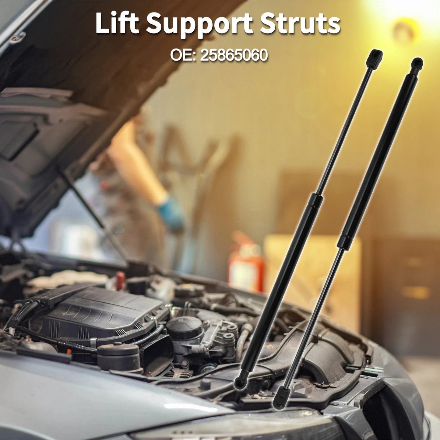 Hood Lift Supports Struts for Chevy Malibu Sedan (2008-2012)