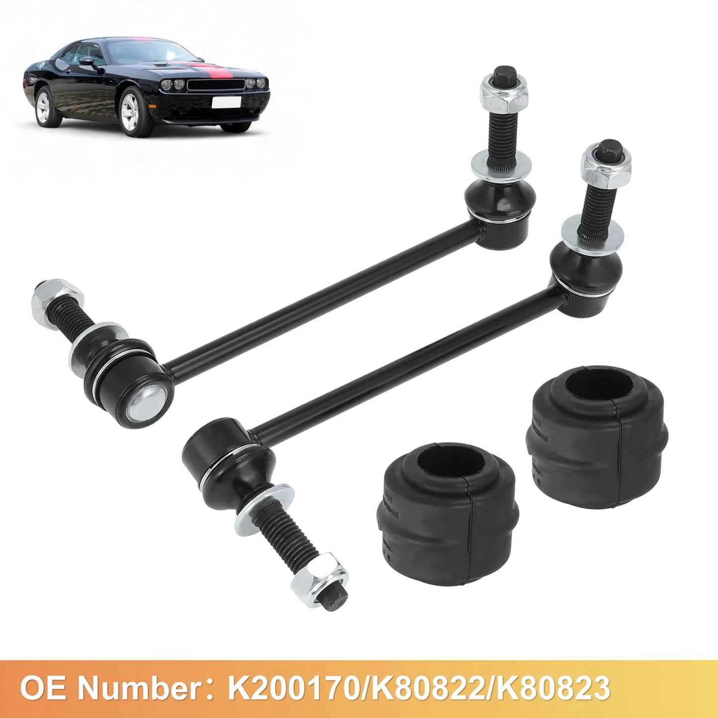 Front Sway Bar Link Bushing Kit No.K80822/K80823 for Dodge Challenger Charger (2015–2023)