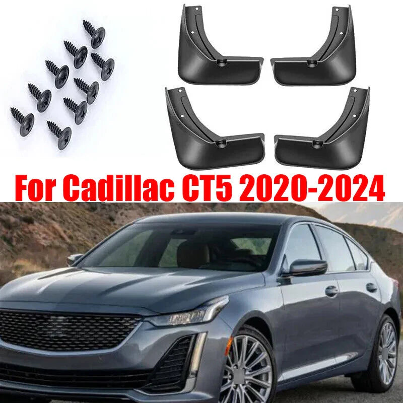 Mud Flaps Splash Guards Fender Mudguards 4X for Cadillac CT5 (2020–2024)
