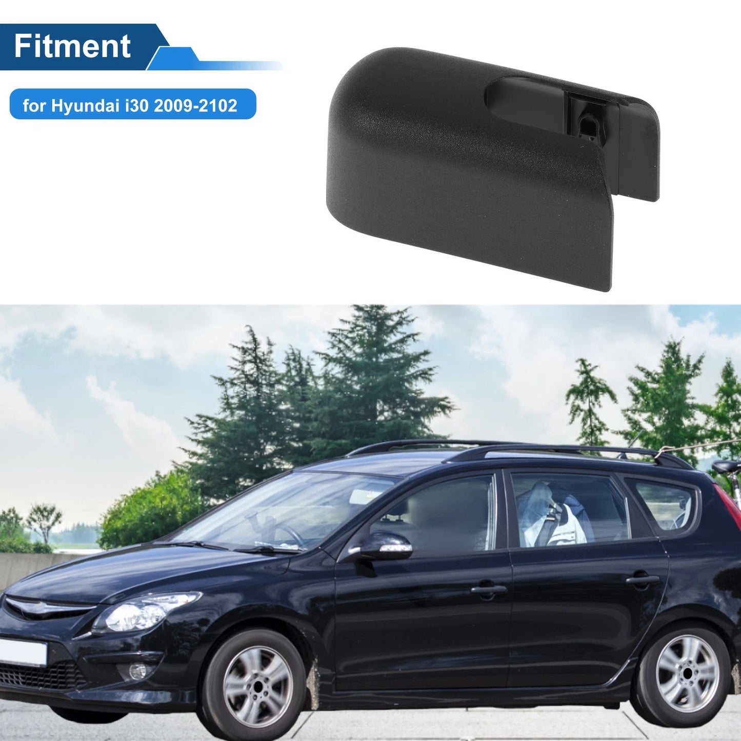 Rear Windshield Wiper Arm Nut Cover Cap for Hyundai i30 (2009–2012) No. 988122L000