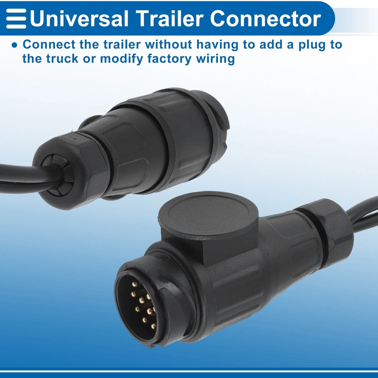 Universal 12V Trailer Plug Wiring Harness Connector for RV Truck