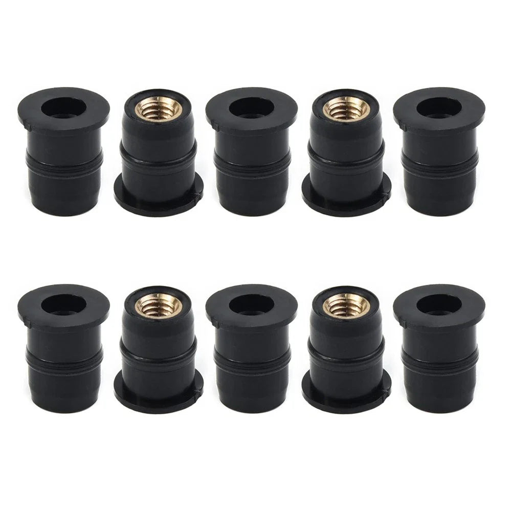 Panel Nuts 5mm 10 x for Motorcycle Rubber ATV