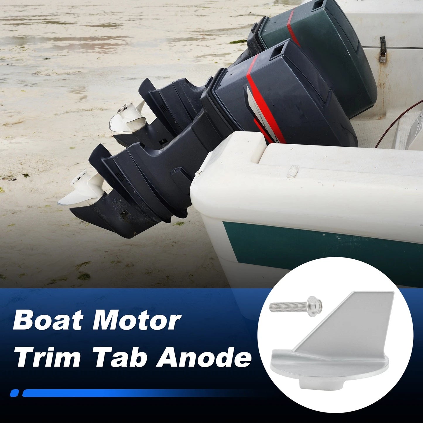 Trim Tab Anode for Yamaha 115-225 HP Outboard Motors (2000–2023)