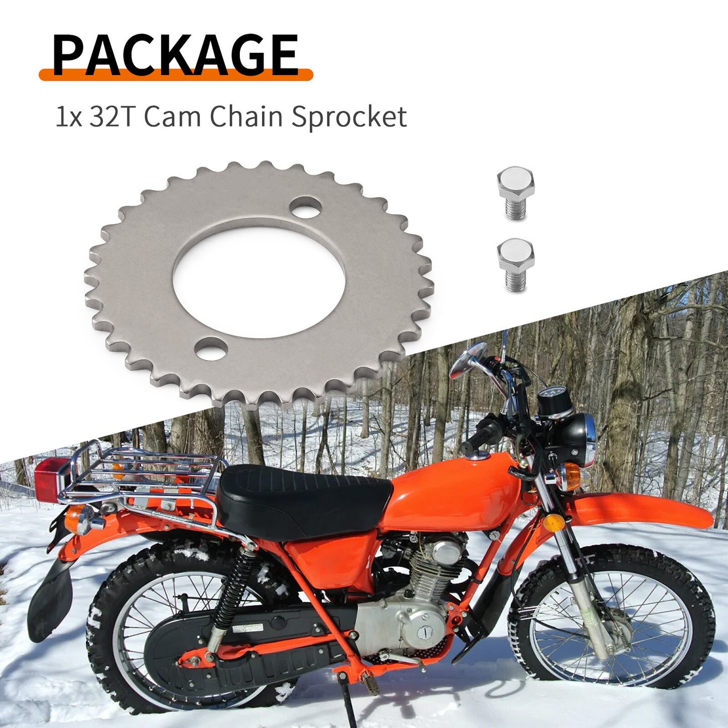 Cam Chain Sprocket for Honda ATC CB CL CT TLR SL TL TRX XL XR (100–200)