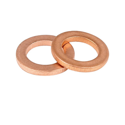 Set of 30 Copper Washer Flat Sealing Gasket Ring Spacer 8 x 12 x 1.5mm