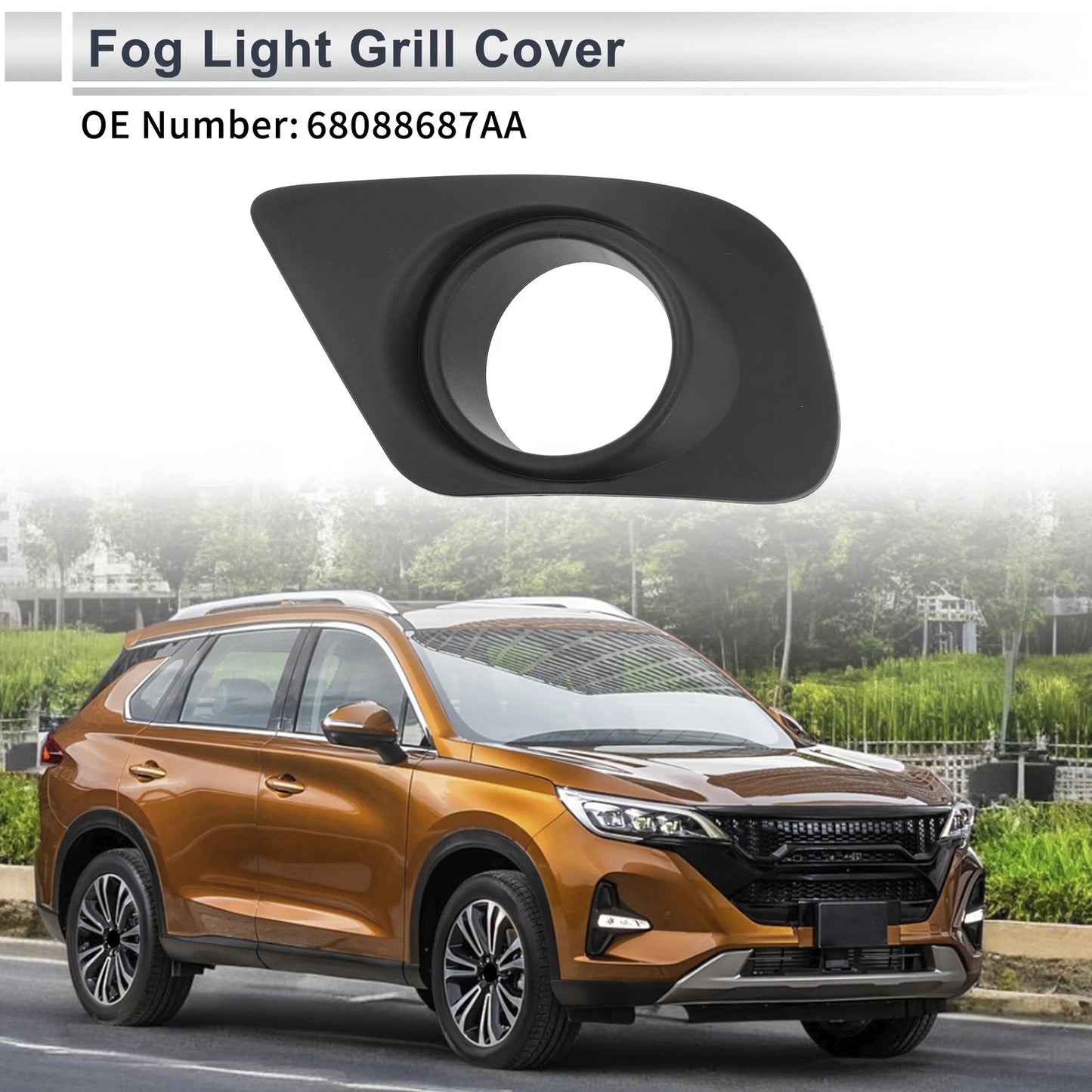 1 Pc Fog Light Grill for Dodge Journey (2011–2018) No. 68088687AA