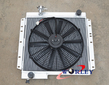 3 Row Aluminum Radiator with Fan for Toyota Land Cruiser BJ40 BJ42 (1975–1984)