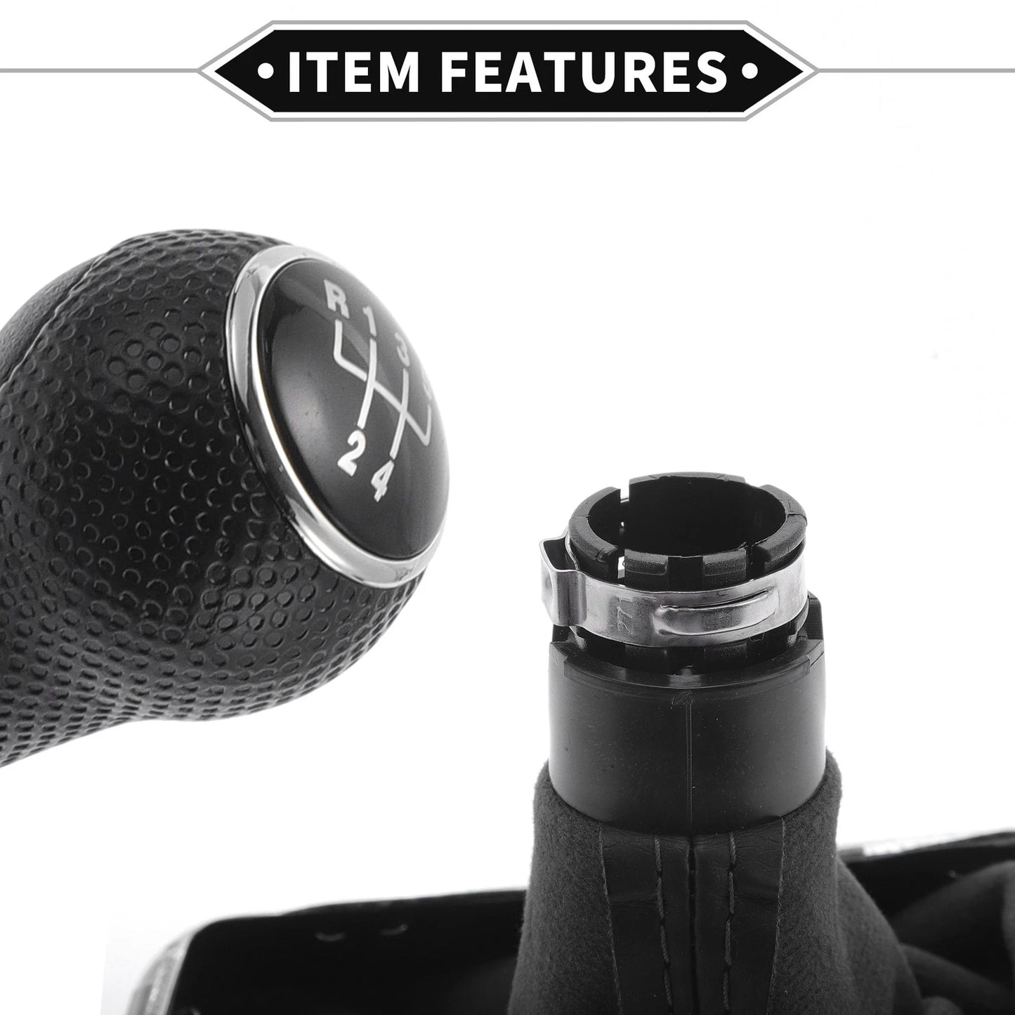 5 Speed Manual Gear Shifter Knob with Cover for VW Golf IV (1997–2005)