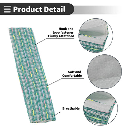 Set of 2 Green Tweed Seat Belt Cover Pads for Universal Fit (24cm)